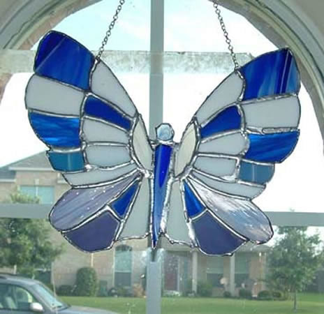 Blue Morpho Butterfly - Stained Glass Pattern